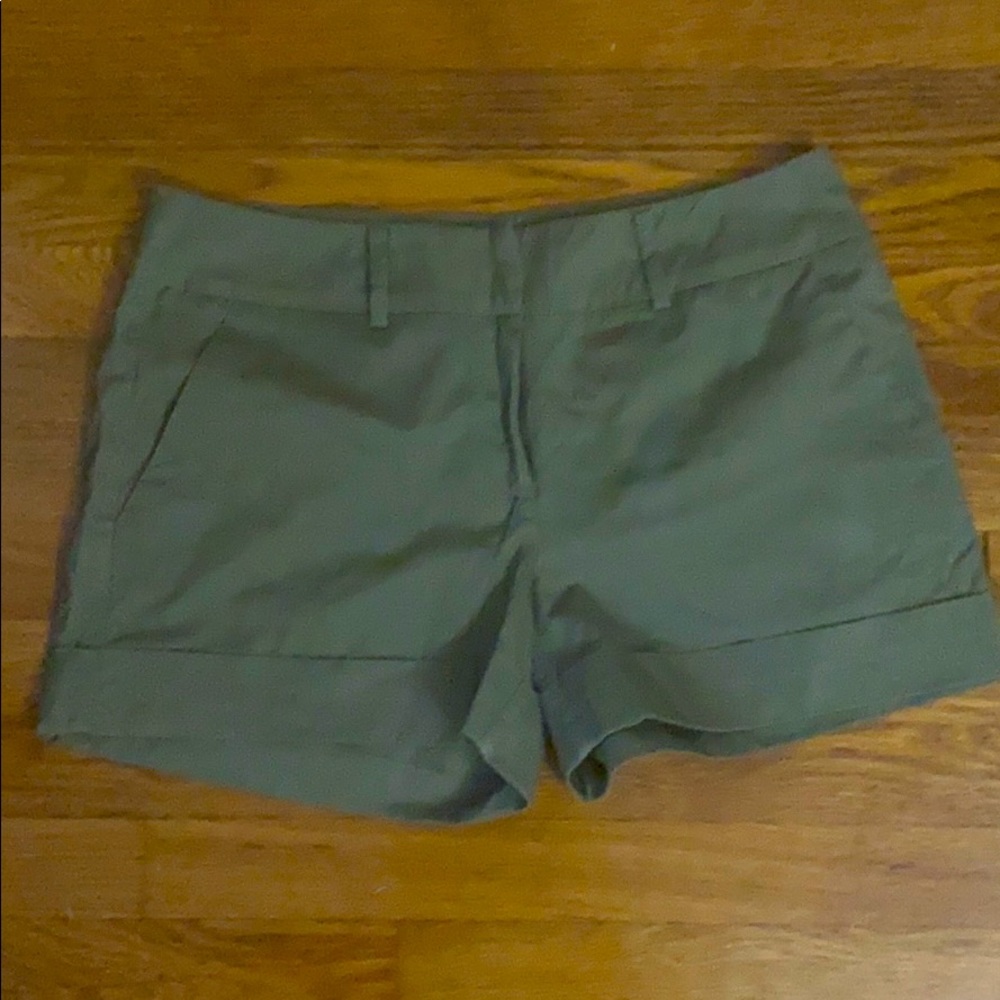 New York & Company olive green shorts.